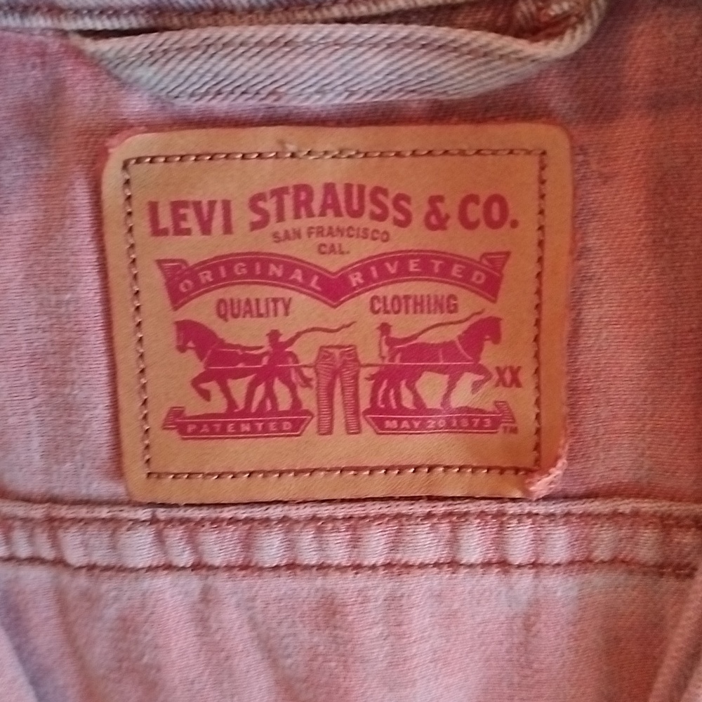 Rare Levi's Pink Denim Vest - Small - Picture 3 of 4